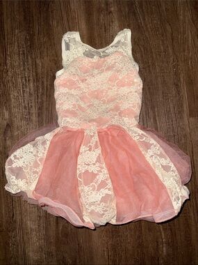 Pink & Ivory Lace Tulle Tu Tu Dress